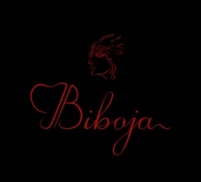 Bibojas logo i rødt