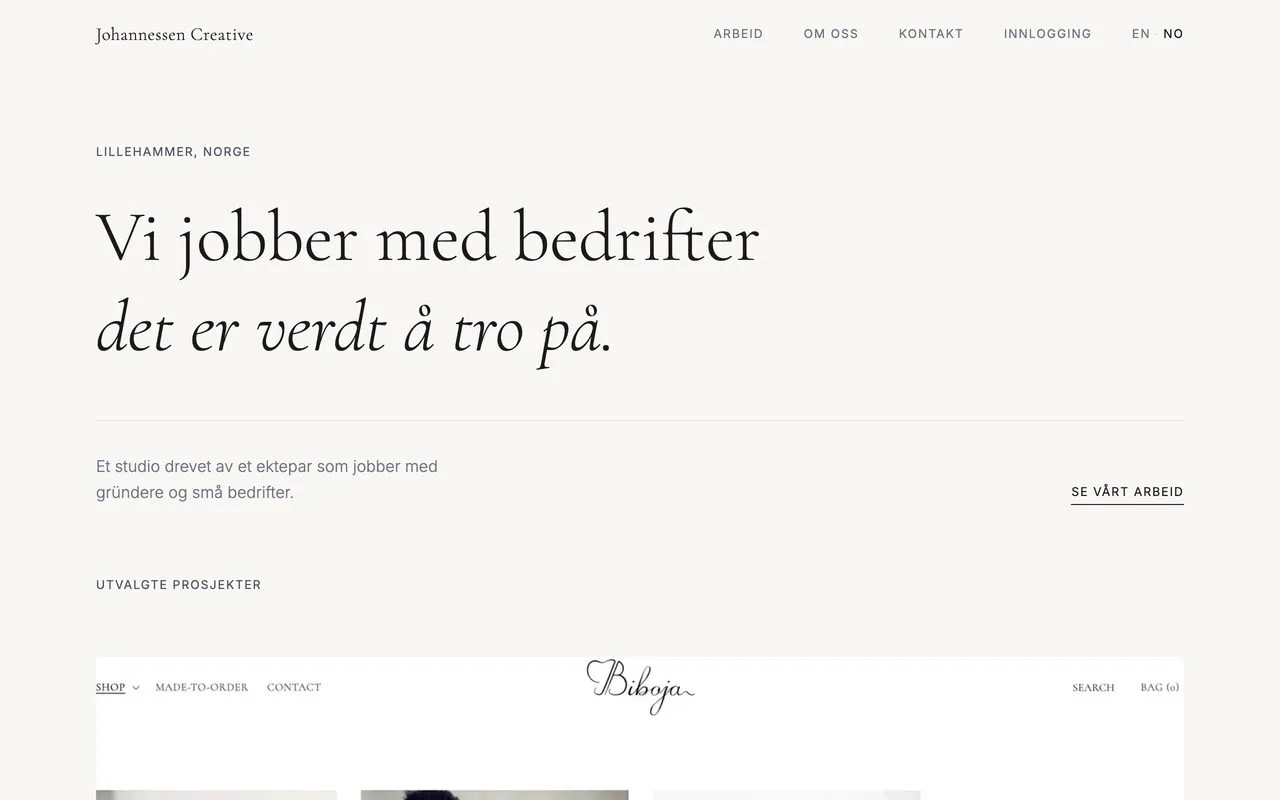 The Johannessen Creative home page