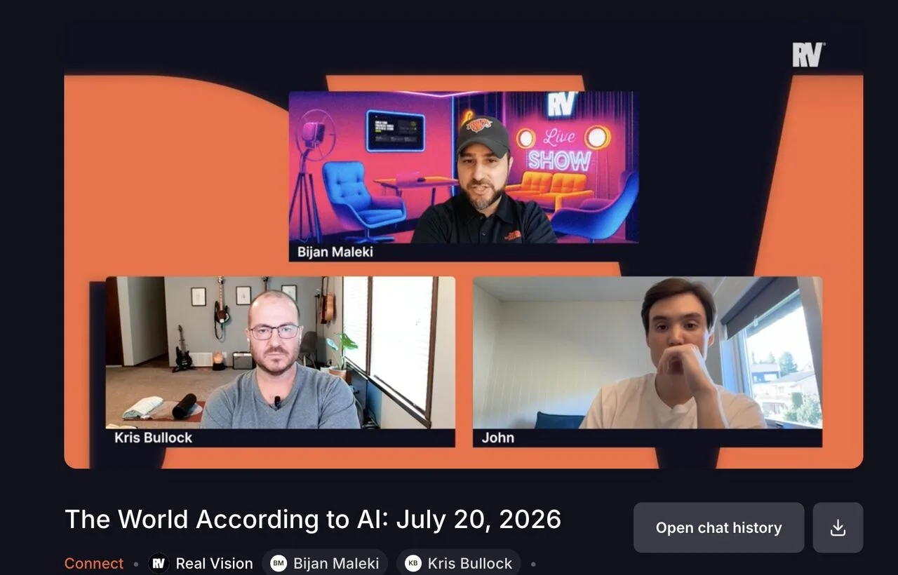 John on Real Vision's live show